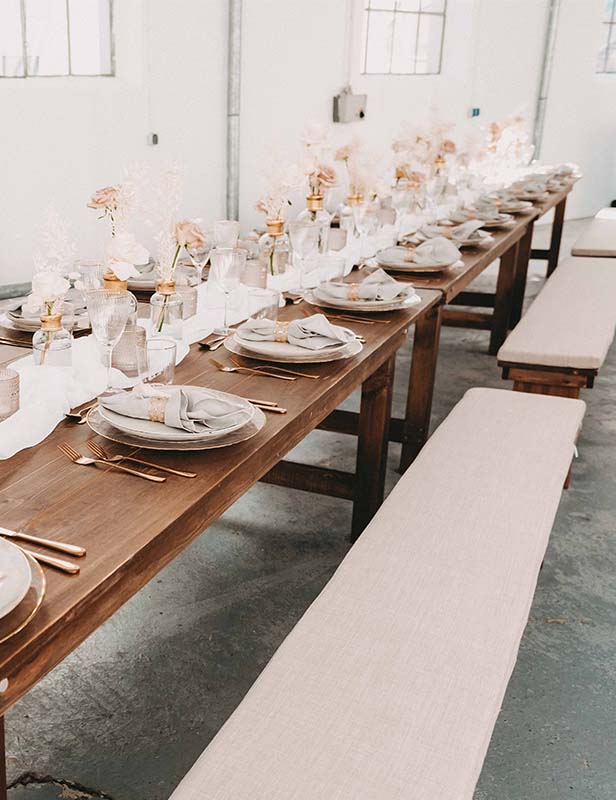 Set Holztisch & Holzbank – Bild 2