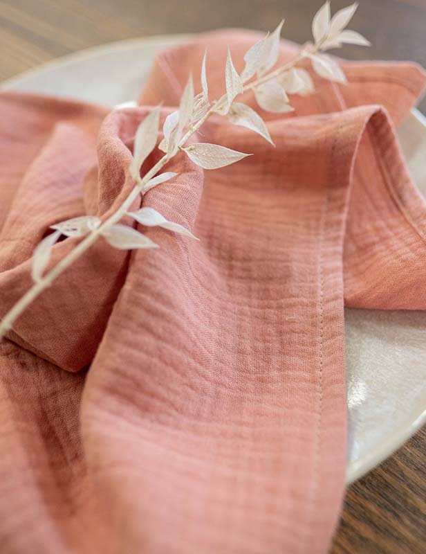 Baumwollserviette ‘Apricot Wash‘ – Bild 2