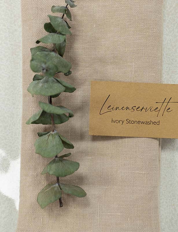 Leinenserviette ‘Ivory‘ Stonewashed – Bild 5